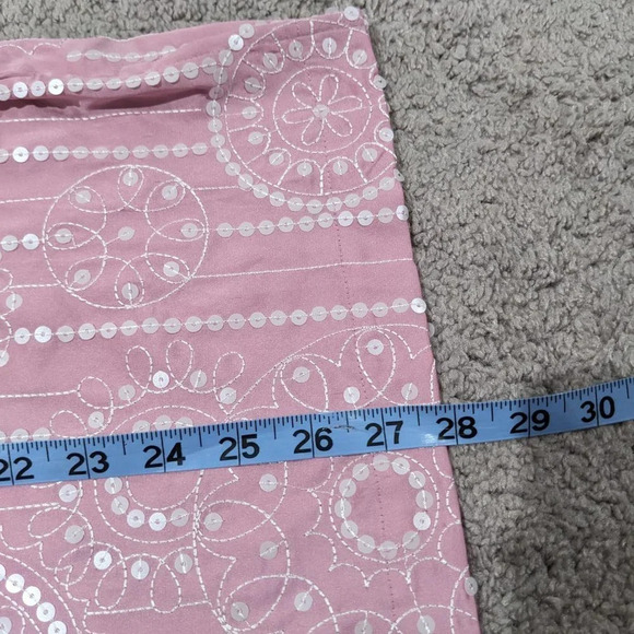 Bob Mackie wearable art Light Pink with Sequin embroidery button front NWT Sz L - Picture 10 of 10